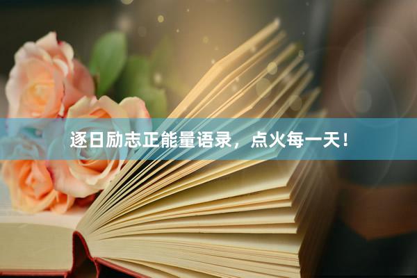 逐日励志正能量语录，点火每一天！